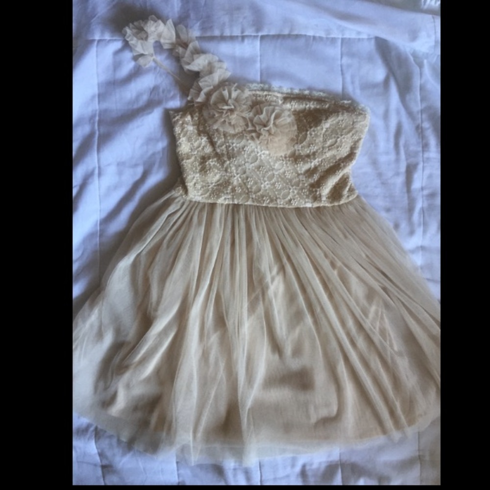 Poetry clothing cream tulle dress
